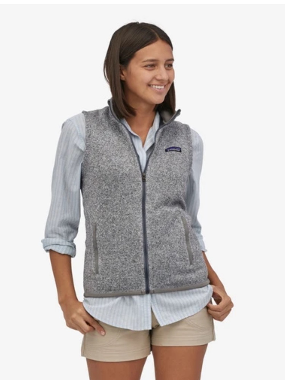 Patagonia Women’s Better Sweater Vest XS Birch White Gray Full Zip NWT $99*P13
